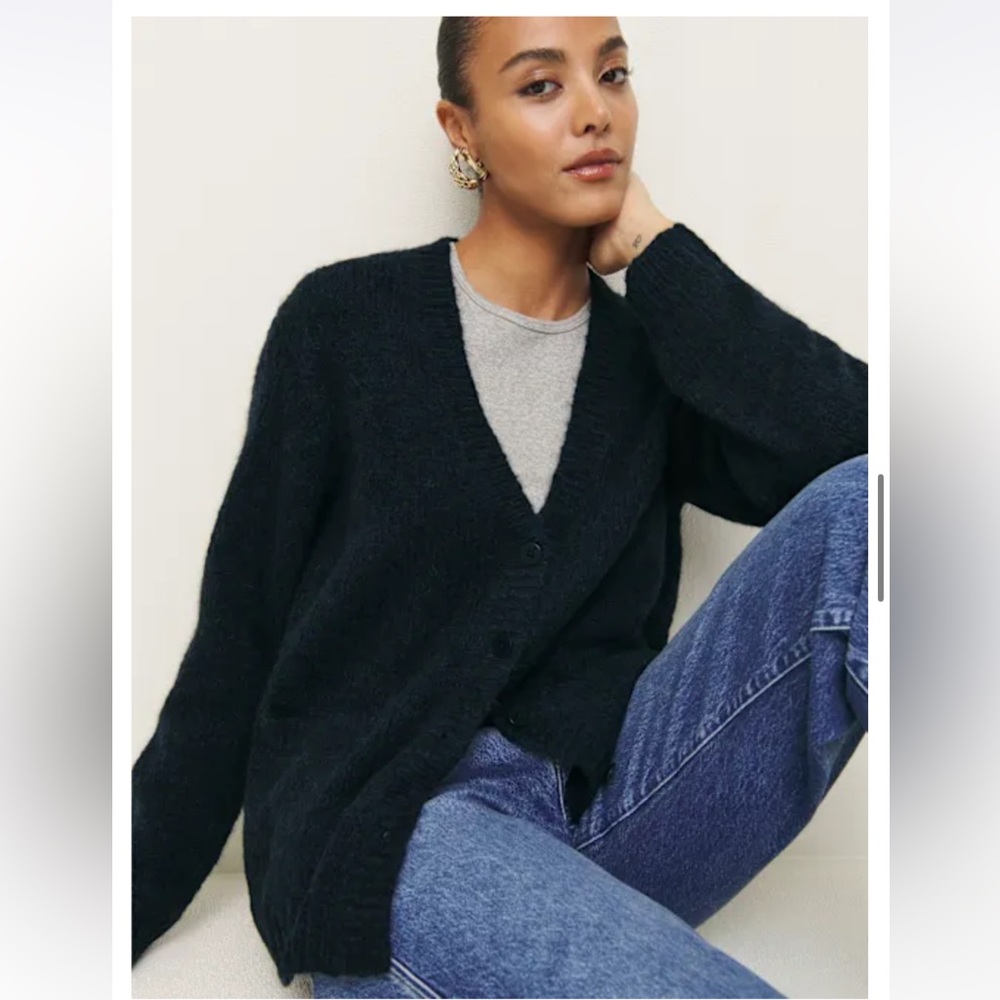 Reformation Lue Boyfriend Cardigan Blue - Size S